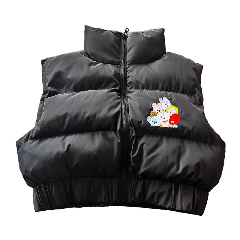 BTS/ BT21 BABY CROPPED PUFFER VEST AUTHENTIC/ BRAND NEW SIZE M, L, XL